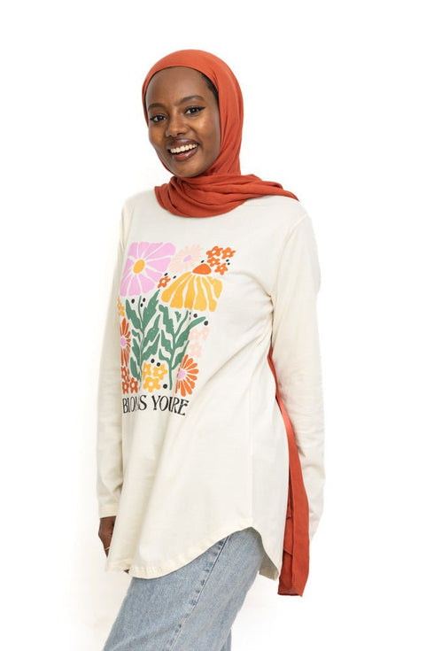 Creamy Printed Long - Sleeve Design 14 - Khotwh